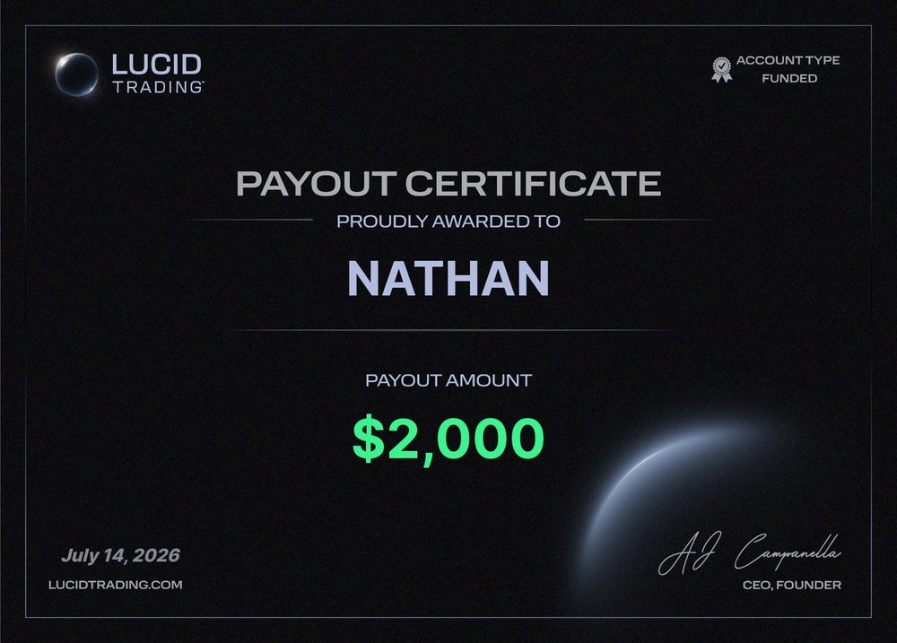 $2 000 — Nathan · Lucid Trading