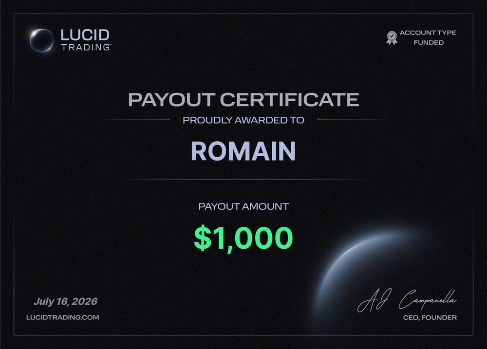 $1 000 — Romain · Lucid Trading